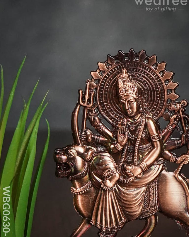 Durga Murthi Big - Copper Antique Finish Wbg0630-3 Divine Figurines