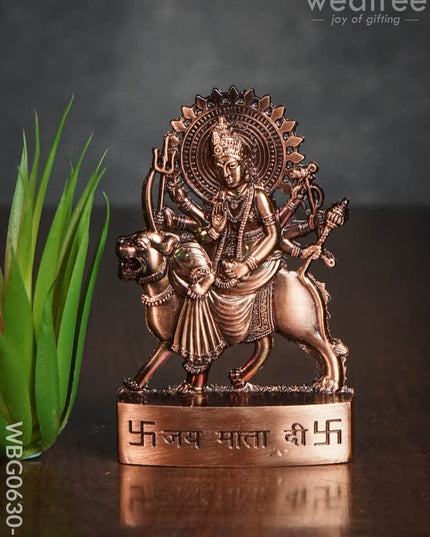 Durga Murthi Big - Copper Antique Finish Wbg0630-3 Divine Figurines