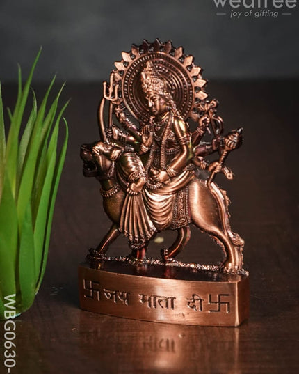 Durga Murthi Big - Copper Antique Finish Wbg0630-3 Divine Figurines