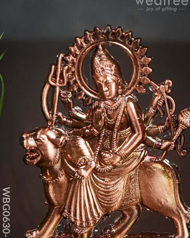 Durga Murthi Medium - Copper Antique Finish Wbg0630-2 Divine Figurines