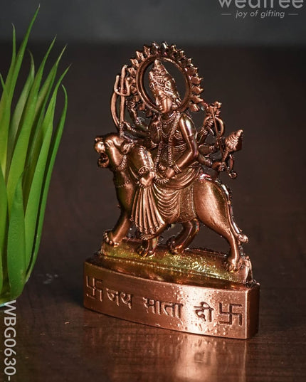 Durga Murthi Medium - Copper Antique Finish Wbg0630-2 Divine Figurines