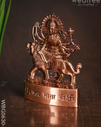 Durga Murthi Small - Copper Antique Finish Wbg0630-1 Divine Figurines
