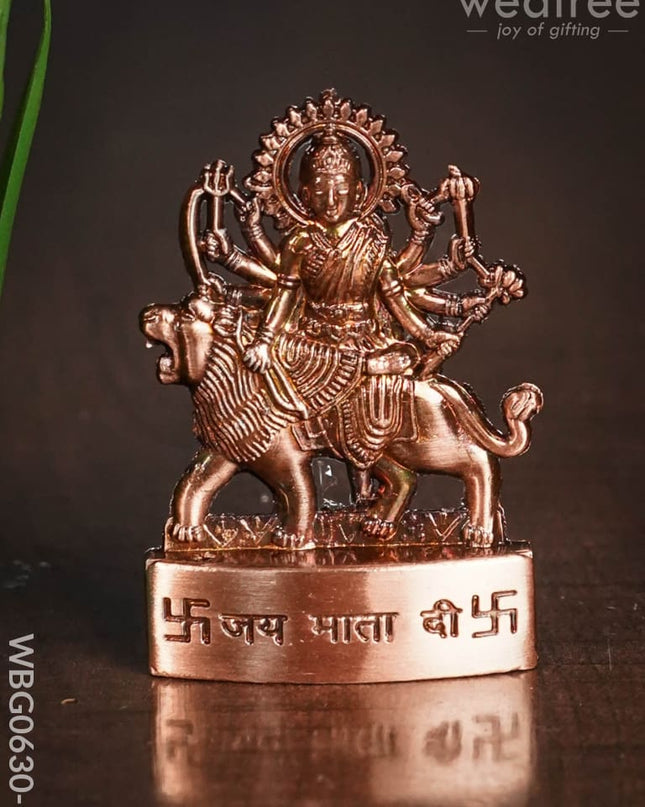 Durga Murthi Small - Copper Antique Finish Wbg0630-1 Divine Figurines