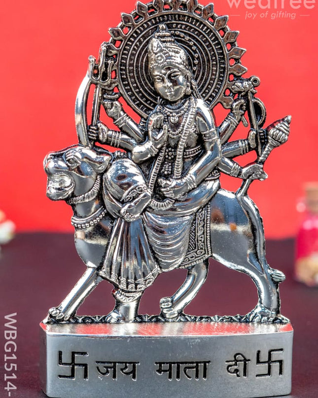 Durga Murti - Silver Antique Finish - WBG1514-1 - Murti - RG