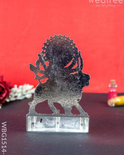 Durga Murti - Silver Antique Finish - WBG1514-1 - Murti - RG