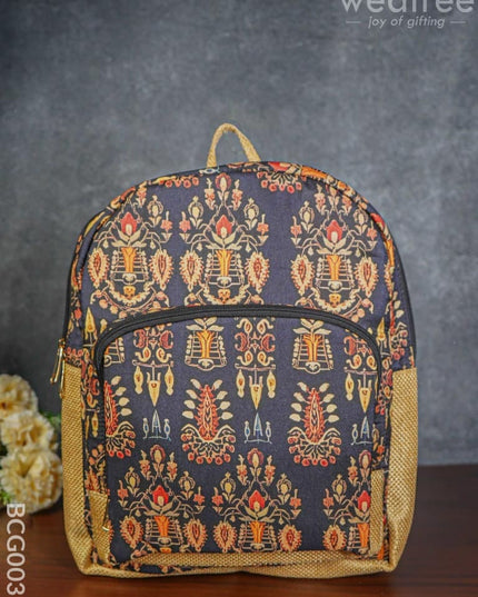 Eco-Friendly Backpack With Jute Strap - Bcg0036 Branding