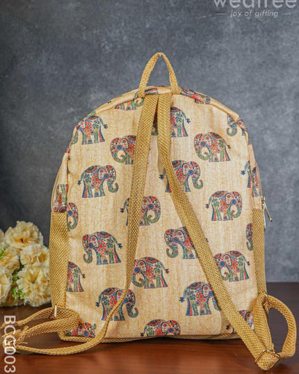 Eco-Friendly Backpack With Jute Strap - Bcg0036 Branding