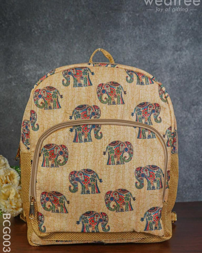 Eco-Friendly Backpack With Jute Strap - Bcg0036 Branding