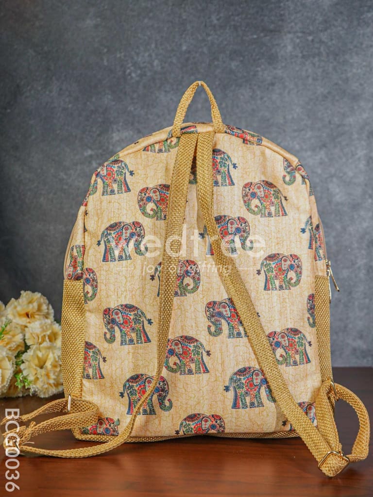 Eco-Friendly Backpack With Jute Strap - Bcg0036 Branding