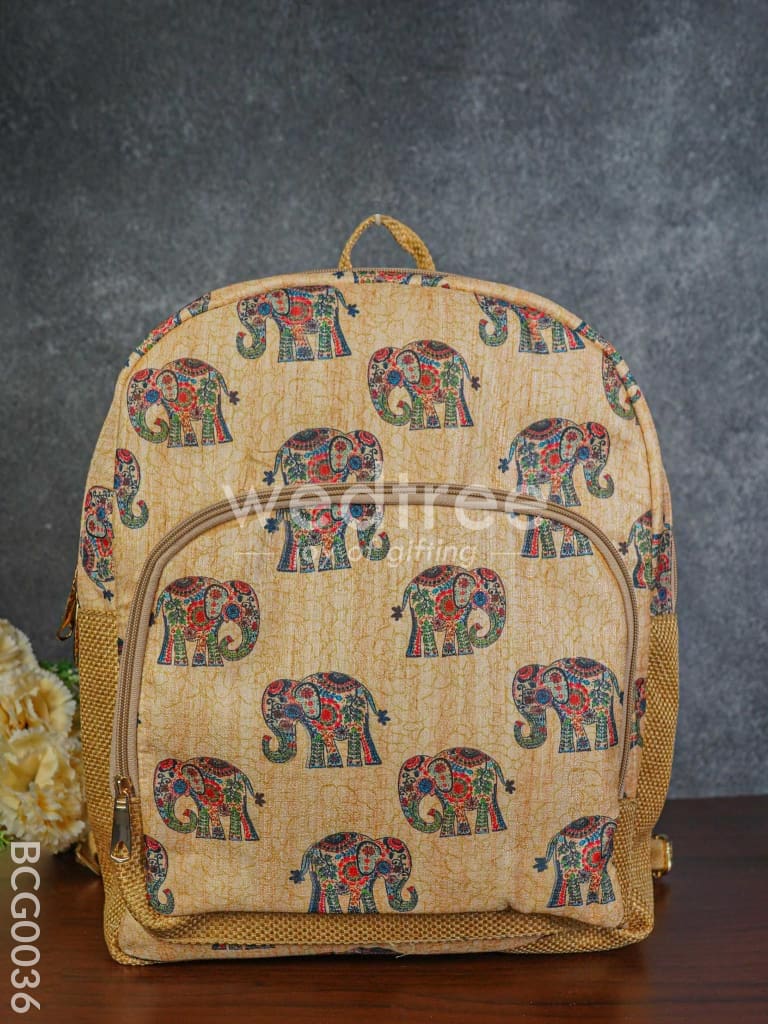 Eco-Friendly Backpack With Jute Strap - Bcg0036 Branding