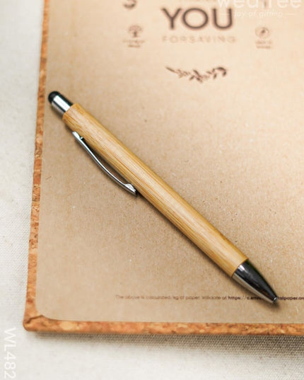 Eco Friendly Gift Set (Cork Recycled Paper Diary Bamboo Pen Crop Husk Coffee Sipper) - WL4826 Diaries & Notepads