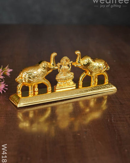Elephant Double Kumkum Holder With Lakshmi - W4186 Holders
