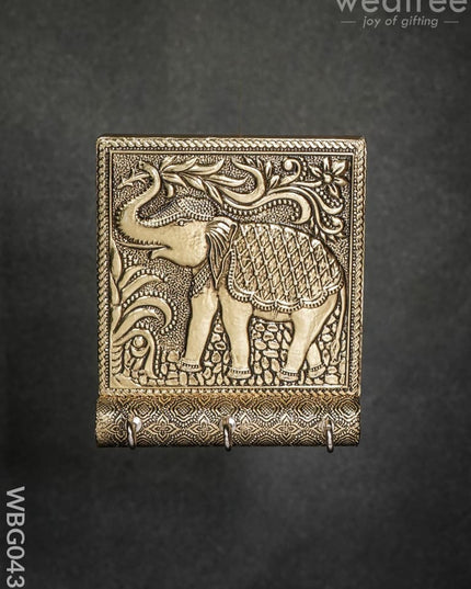 Elephant German Oxidised Keystand (4 X 5) - Wbg0435 Key Hangers Penstands & Utensils