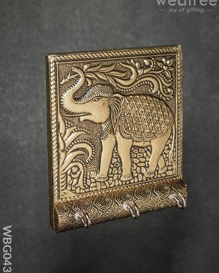 Elephant German Oxidised Keystand (4 X 5) - Wbg0435 Key Hangers Penstands & Utensils