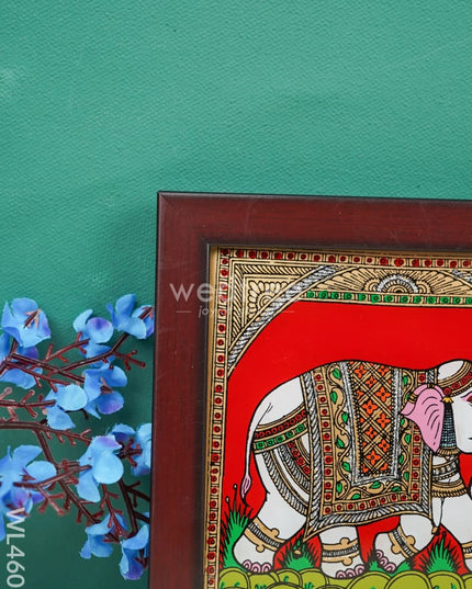 Elephant Glass Reverse Painting Frame - 4 X Inch Wl4608 Frames