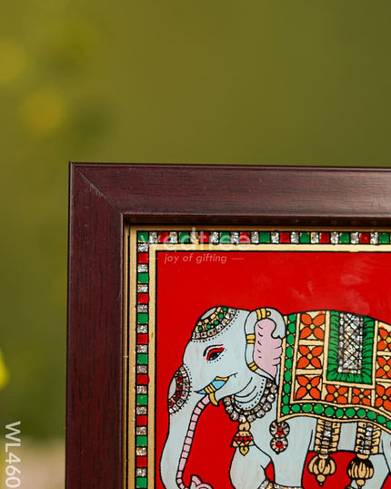 Elephant Reverse Glass Painting Frame - 4 X Inch Wl4608 Frames
