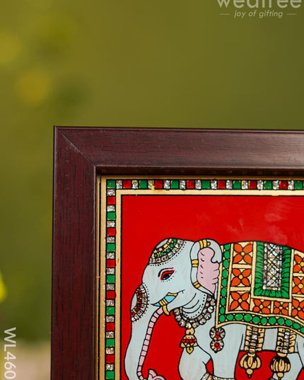 Elephant Reverse Glass Painting Frame - 4 X Inch Wl4608 Frames