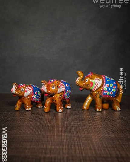 Elephant Set Of 3 - Wbg0382 Home Decors