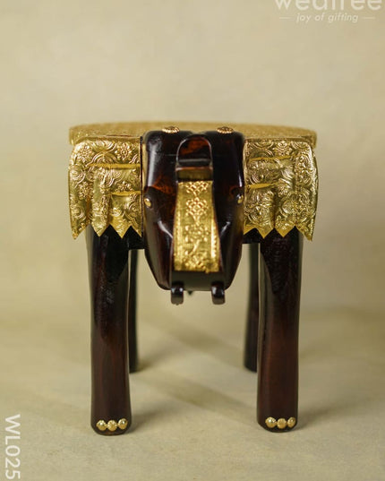 Elephant Stool - 12 Inch (Metal Fitting) Wl0253 Wooden Stools