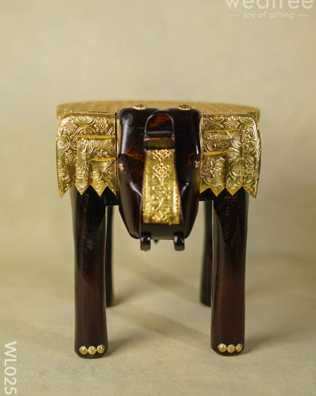 Elephant Stool - 12 Inch (Metal Fitting) Wl0253 Wooden Stools