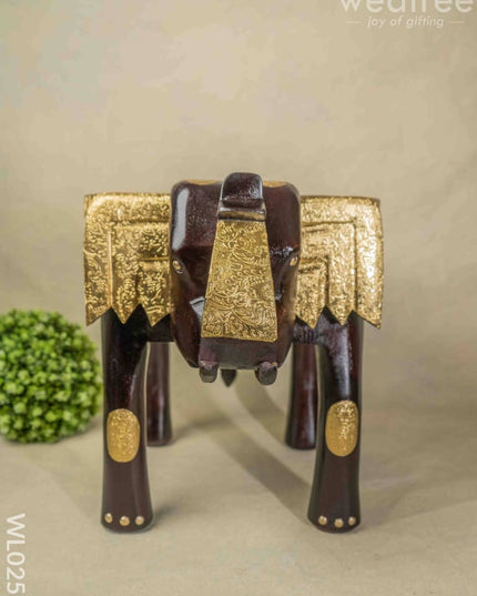 Elephant Stool - 15 Inch (Metal Fitting) Wl0257 Wooden Stools