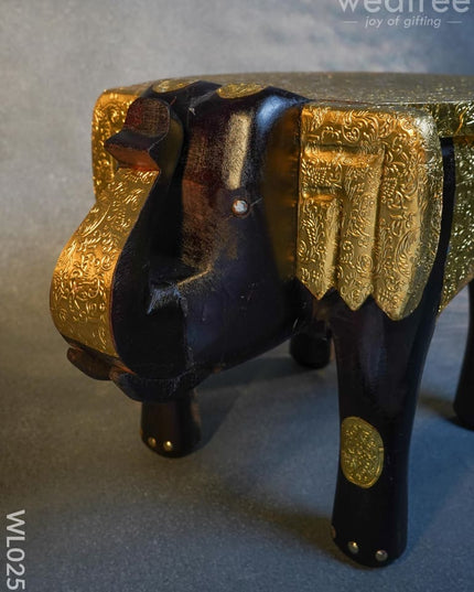 Elephant Stool - 15 Inch (Metal Fitting) Wl0257 Wooden Stools