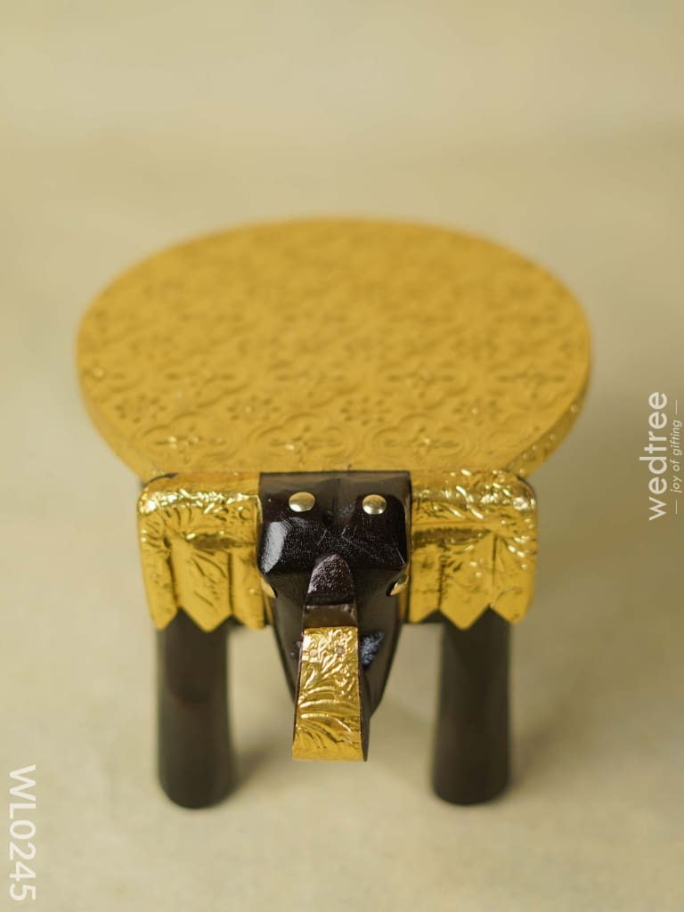 Elephant Stool - 6 Inch (Metal Fitting) Wl0245 Wooden Stools
