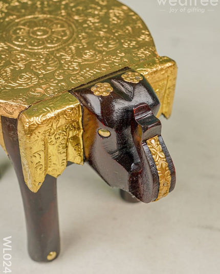 Elephant Stool - 6 Inch (Metal Fitting) Wl0245 Stool