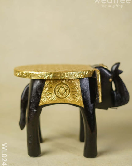 Elephant Stool - 8 Inch (Metal Fitting) Wl0249 Wooden Stools