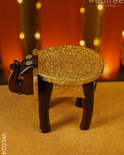 Elephant Stool - 8 Inch (Metal Fitting) Wl0249 Stool