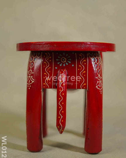 Elephant Stool - 8 Inch Multicolour Wl0121 Wooden Stools