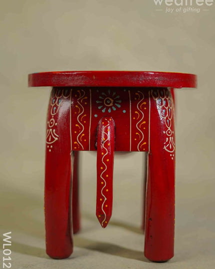 Elephant Stool - 8 Inch Multicolour Wl0121 Wooden Stools