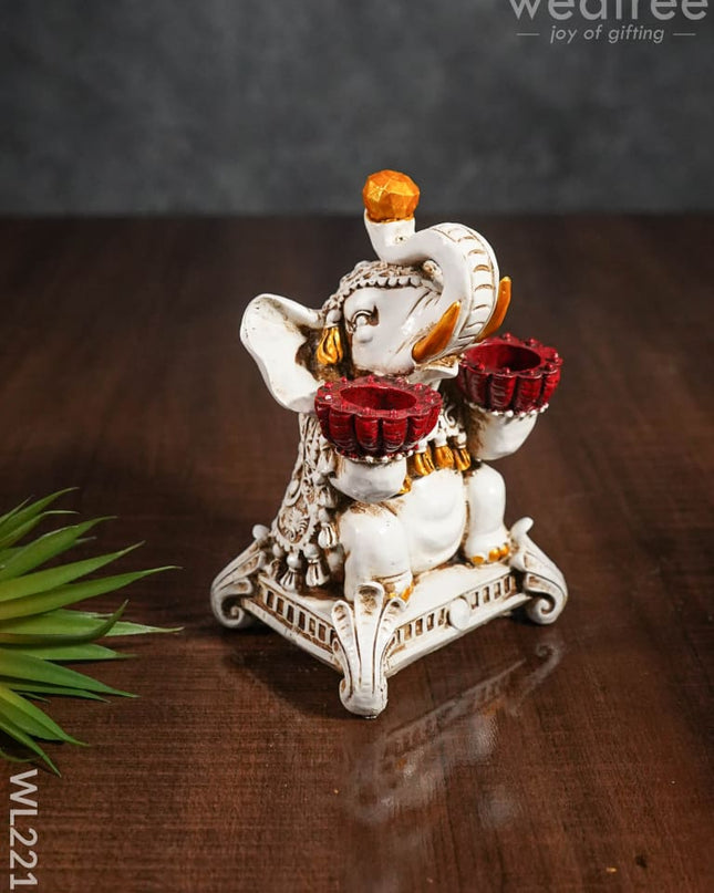 Elephant T Light Holder - Wl2215 Candles And Votives