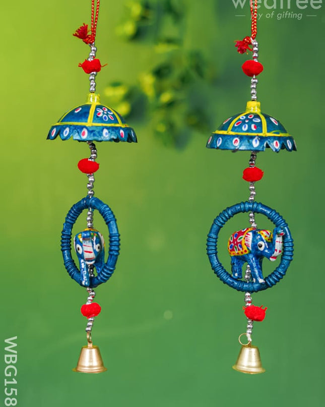 Elephant Thoran with Bells - Set of 2 - WBG1588 Thorans RG