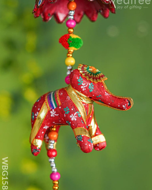 Elephant Thoran with Bells - Set of 2 - WBG1589 Thorans RG