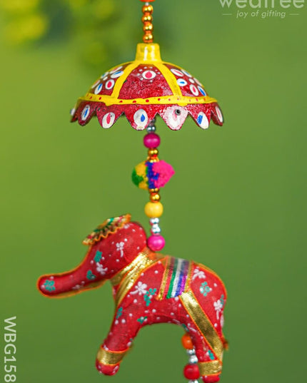 Elephant Thoran with Bells - Set of 2 - WBG1589 Thorans RG