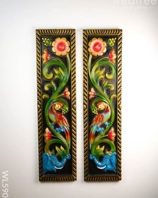 Elephant Wall Hanging Frames - Set of 2 - 47 inch - WL5903 - Frames
