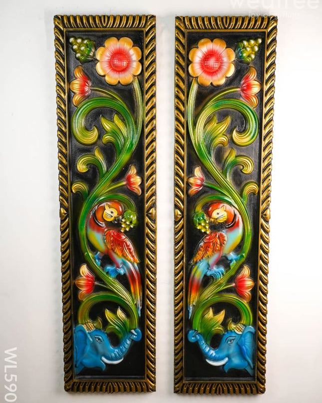 Elephant Wall Hanging Frames - Set of 2 - 47 inch - WL5903 - Frames