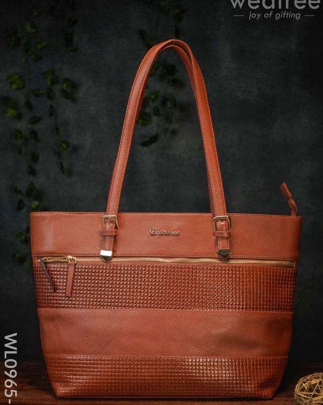 Elite Leather Handbag For Women- Wl0965 Brown Handbags