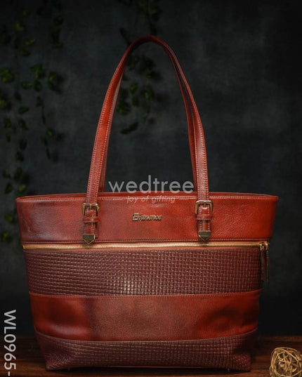 Elite Leather Handbag For Women- Wl0965 Maroon Handbags