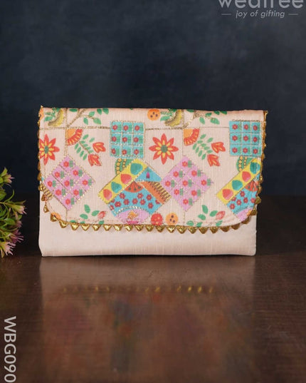 Embroidered Sling Bag In Assorted Colours - Wbg0903 Clutches & Purses