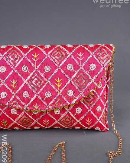 Embroidered Sling Bag - WBG2099 - Clutches & Purses