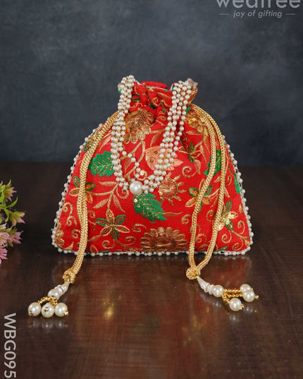 Embroidery Chamki Work Potli Bag - Wbg0955 Bags