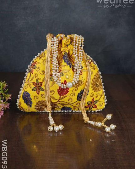 Embroidery Chamki Work Potli Bag - Wbg0955 Bags