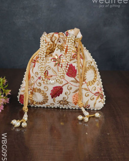 Embroidery Chamki Work Potli Bag - Wbg0955 Bags