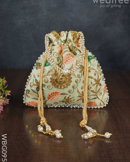 Embroidery Chamki Work Potli Bag - Wbg0955 Bags