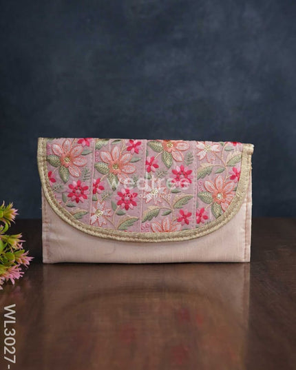 Envelope Style Sling Bag With Floral Embroidery - Wl3027 3 Bags