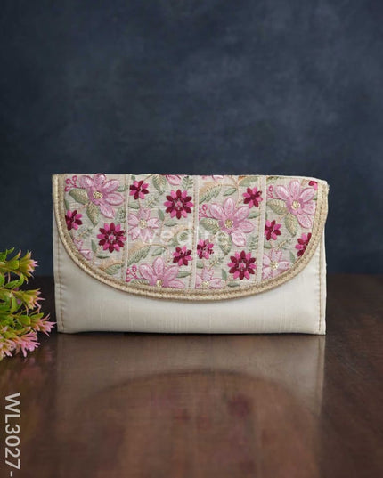 Envelope Style Sling Bag With Floral Embroidery - Wl3027 5 Bags