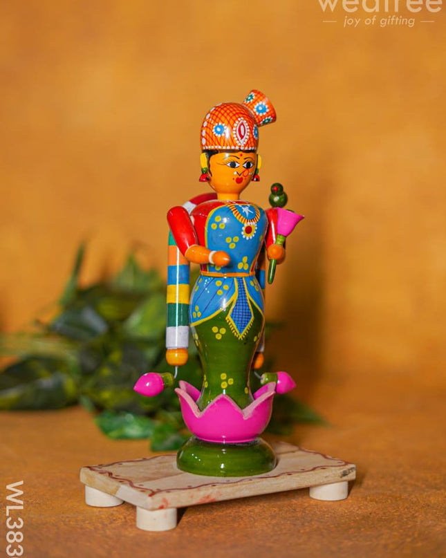 Etikoppaka Toy - Madurai Meenakshi 10 Inch Wl3830 Wooden Decor