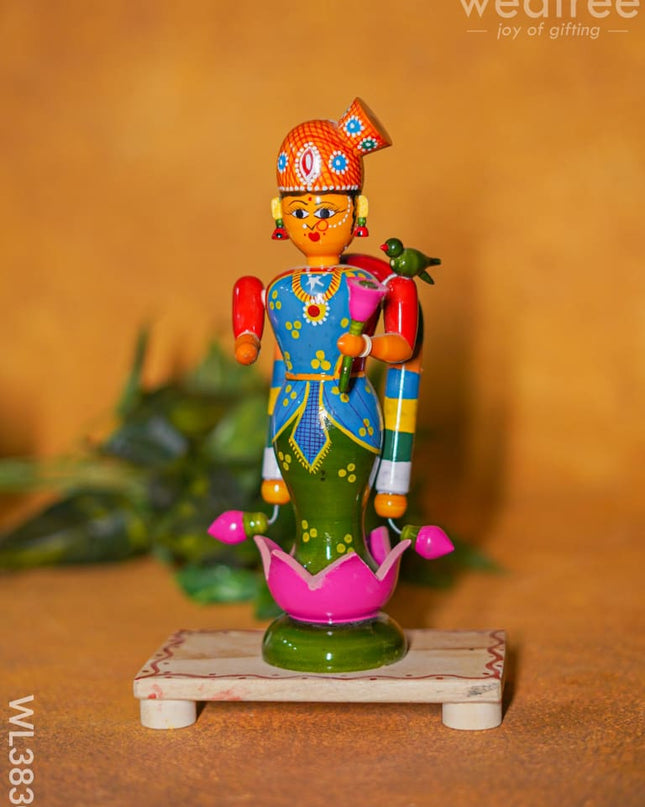 Etikoppaka Toy - Madurai Meenakshi 10 Inch Wl3830 Wooden Decor